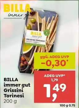ADEG Billa immer gut grissini torinesi Angebot