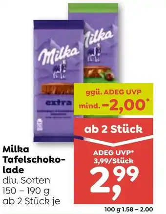 ADEG Milka tafelschokolade Angebot