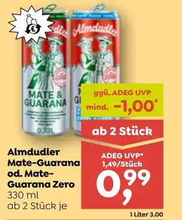 ADEG Almdudler mate guarana od. mate guarana zero Angebot