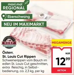 Maximarkt Österr. st. louis cut rippen Angebot