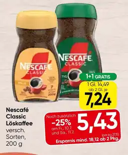 Spar Nescafé classic löskaffee Angebot
