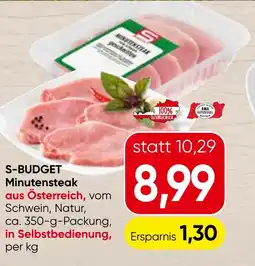 Spar S budget minutensteak Angebot