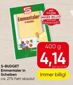 Spar S-budget emmentaler in scheiben Angebot