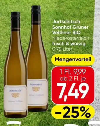 Spar Jurtschitsch sonnhof grüner veltliner bio Angebot