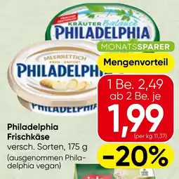 Spar Philadelphia frischkäse Angebot