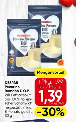 Spar Despar pecorino romano d.o.p. Angebot