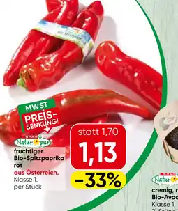 Spar Fruchtiger bio spitzpaprika rot Angebot