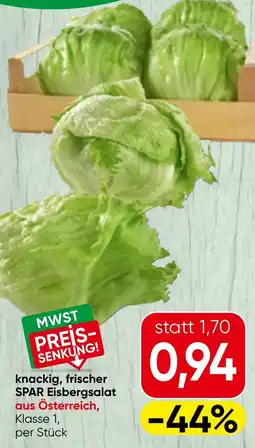 Spar Knackig, frischer spar eisbergsalat Angebot