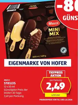 Hofer Mucci stieleis Angebot