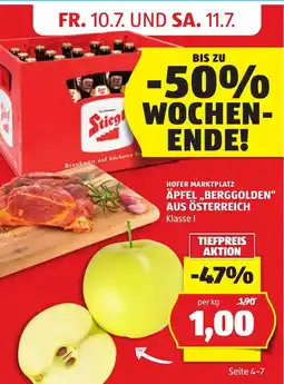 Hofer Äpfel berggolden aus österreich Angebot