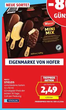 Hofer Mucci stieleis Angebot