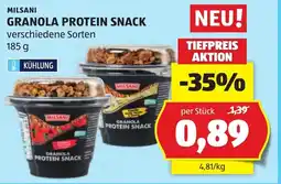 Hofer Milsani granola protein snack Angebot