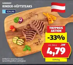 Hofer Sonnhof rinder hüftsteaks Angebot