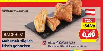 Hofer Backbox butter topfengolatsche Angebot