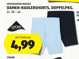 Hofer Up2fashion basics damen-radlershorts doppelpkg. Angebot