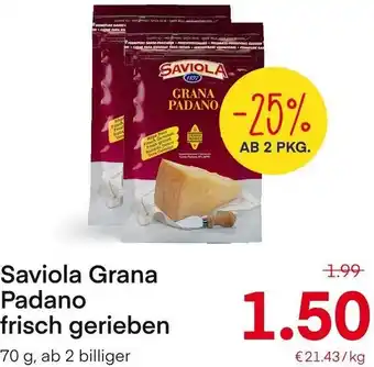 MPreis Saviola Grana Padano Frisch Gerieben 70g Angebot
