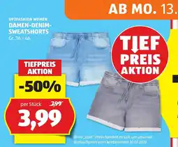 Hofer Up2fashion women damen-denim- sweatshorts Angebot