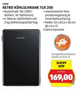 Hofer Ceem retro kühlschrank tlr 200 Angebot
