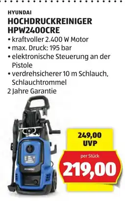 Hofer HYUNDAI HOCHDRUCKREINIGER HPW2400CRE Angebot