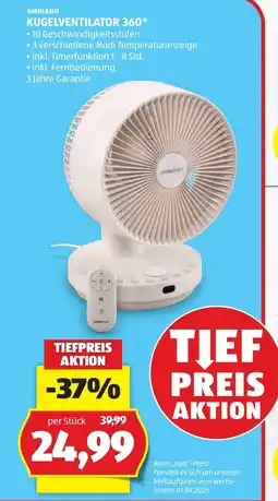 Hofer Ambiano kugelventilator 360° Angebot