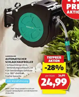 Hofer Gardenline automatischer schlauchaufroller Angebot