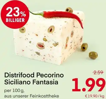 MPreis Distrifood Pecorino Siciliano Fantasia 100g Angebot