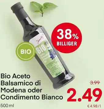 MPreis Bio Aceto Balsamico Di Modena Oder Condimento Bianco 500ml Angebot