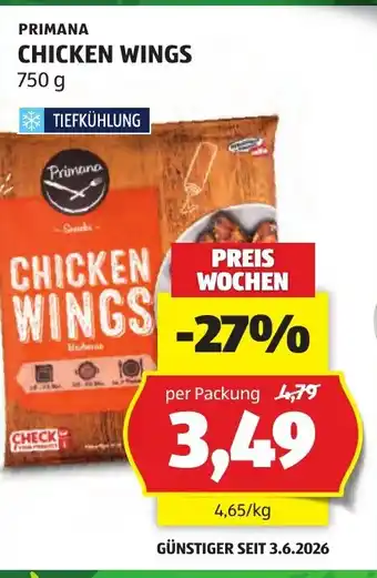 Hofer Primana chicken wings Angebot
