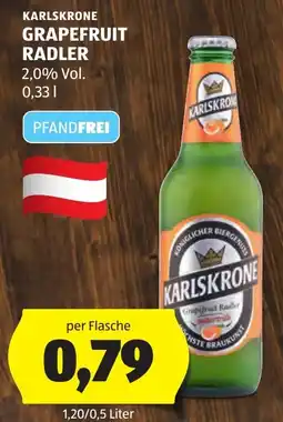 Hofer Karlskrone grapefruit radler Angebot