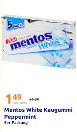 Action Mentos white kaugummi peppermint Angebot