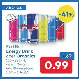 T&G Red Bull Energy Drink oder Organics Angebot