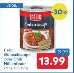 T&G Felix gulaschsuppe oder chili höllenfeuer Angebot