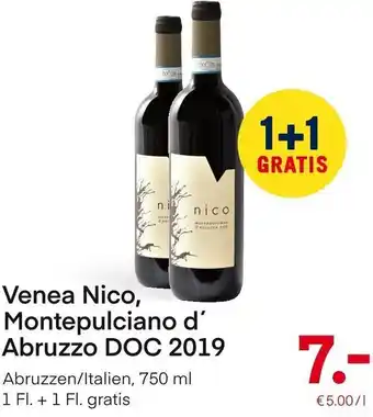 MPreis Venea Nico, Montepulciano d' Abruzzo DOC 2019 750ml Angebot