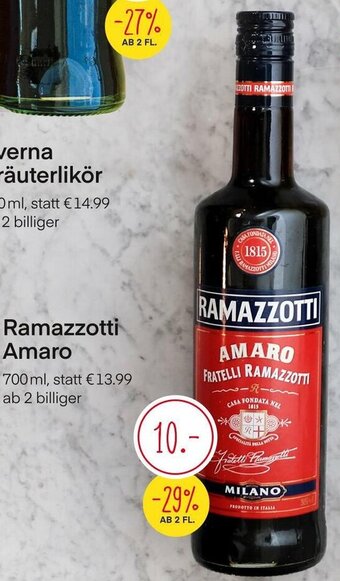 MPreis Ramazzotti Amaro 700 ml Angebot