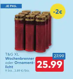 T&G T&g xl wochenbrenner oder ornament- licht Angebot