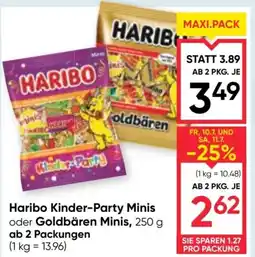 Maximarkt Haribo kinder-party minis oder goldbären minis Angebot