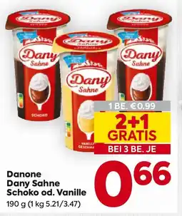 Billa Danone dany sahne schoko od. vanille Angebot