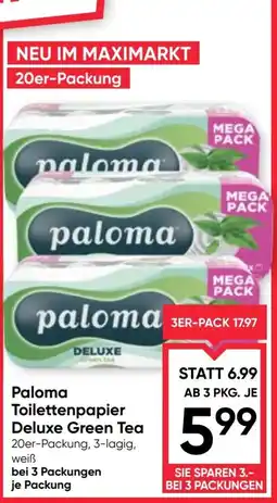 Maximarkt Paloma Toilettenpapier Deluxe Green Tea Angebot