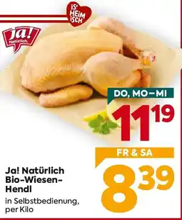 Billa Ja! Natürlich Bio-Wiesen- Hendl Angebot
