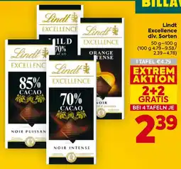 Billa Lindt Excellence Angebot