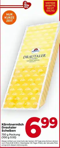 Billa Kärntnermilch Drautaler Scheiben Angebot