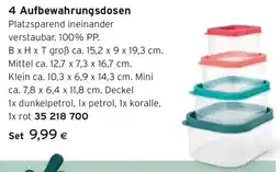 Tchibo Eduscho 4 Aufbewahrungsdosen Angebot