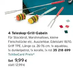 Tchibo Eduscho 4 Teleskop Grill Gabeln Angebot