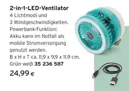 Tchibo Eduscho 2 in 1 led ventilator Angebot