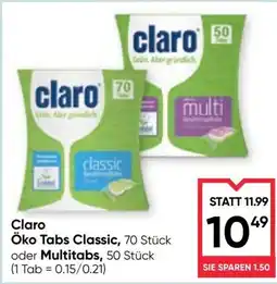 Maximarkt Claro öko tabs classic oder multitabs Angebot