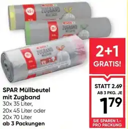 Maximarkt Spar müllbeutel mit zugband Angebot