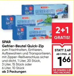 Maximarkt Spar gefrier beutel quick zip Angebot