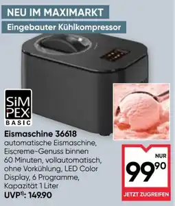 Maximarkt Eismaschine 36618 Angebot