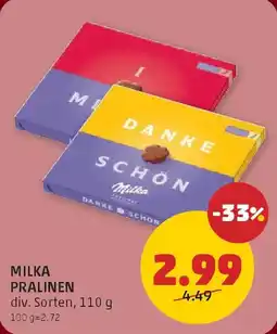 PENNY Milka pralinen Angebot
