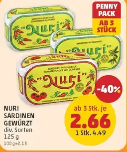 PENNY Nuri sardinen gewürzt Angebot